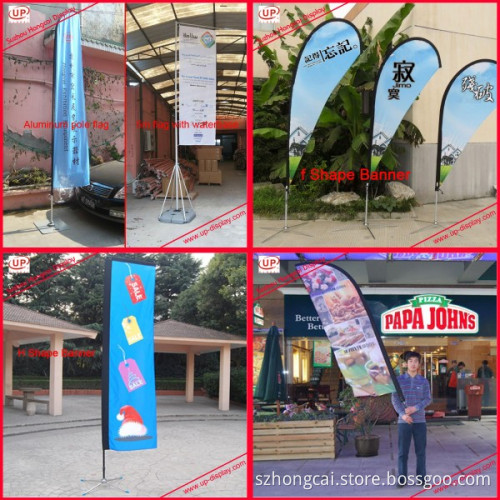 High quality seaside advertising fiberglass flying banner